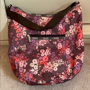 LeSportsac Floral Hobo Adjustable Cross Body Bag
